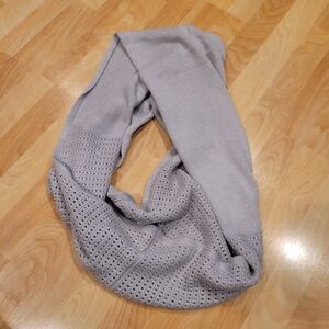 Lucky Brand Gray Sparkle Knit Infinity Scarf New